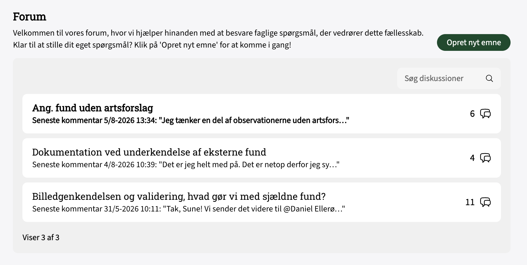 Forum Overblik Og Ulæste Diskussioner