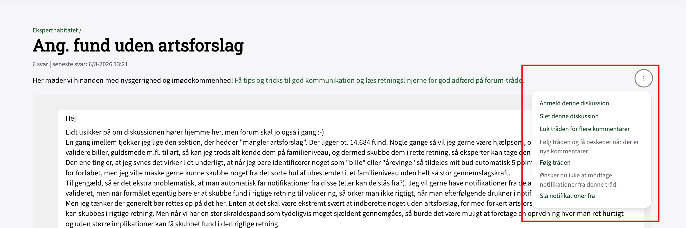 Forum Administrator Tråd